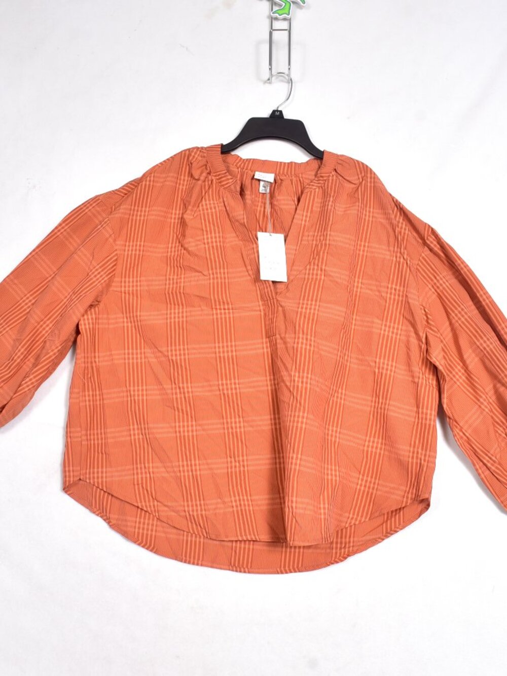 A New Day Women's Balloon Long Sleeve Top Orange Size XXL